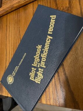 Pilot Logbook Flight Proficiency Record - Navy Blue